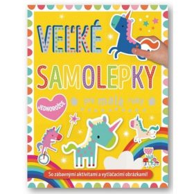 Jednorožce (žltá ) Veľké samolepky pre malé ruky