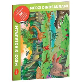   Čítaj a nalepuj – MEDZI DINOSAURAMI, kniha se samolepkami