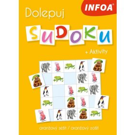 Dolepuj sudoku + Aktivity - oranžový zošit