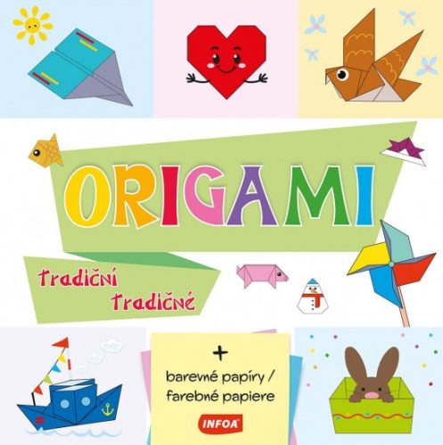 Origami tradičné + farebné papiere
